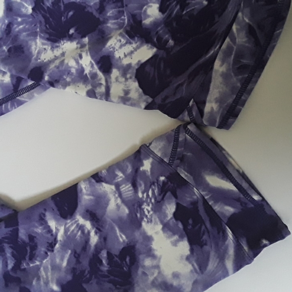 Tuff Athletic crop pant, Size: S, purple and white - Picture 4 of 10